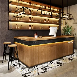 Industrial Style Creative Wine Rack for Bar and Cocktail Counters