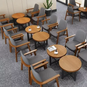 Industrial Style Custom Size Color Cafe Bar Music Restaurant Public House Solid Wood Table Chair Set