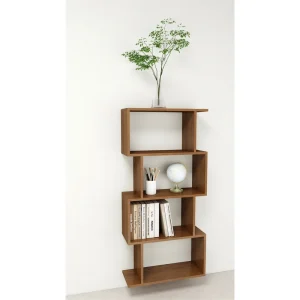 Industrial Style Expandable Telescopic Panel Wooden Bookshelf for Home Office Living Room School Modern Design Furniture