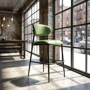 Industrial Style Green Barstool Commercial Grade Barstools Modern Barstools High Stools in the Dessert Shop and Coffee Cafe