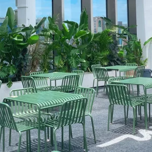 Industrial Style Outdoor Leisure Area Chairs and Tables bubble Tea Shop Coffee Shop Creative Layout Courtyard Balcony Iron
