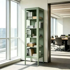 Industrial Style Steel Storage Cabinet Retro Exquisite Filing Cabinet with Doors Collection Cabinet