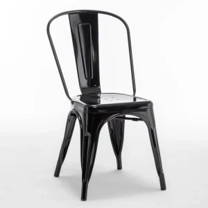 Industrial Style Vintage Colorful Wrought Iron Chair Casual Café Metal Dining Chair Sheet Metal Chair