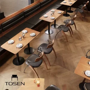 Industrial Style Western Restaurant Table and Chair Set Retro Coffee Shop Small Tavern Booth Sofa Simple Snack Bar Dining Chairs