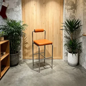 Industrial style Restaurant bar Stools Stainless Steel bar Chairs Customization Available in Various Colors