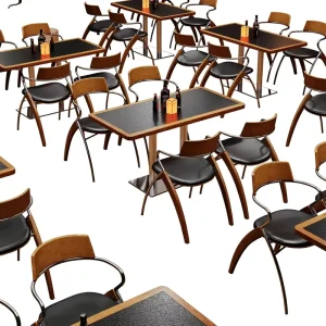 Industrial style Solid Wood Square Dining Tables Chairs for Restaurants Cafs Commercial Use Booth Seating China made Model Z8