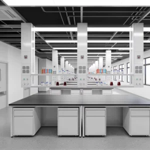Industry Custom Lab Furniture Chemistry Island Workstation Reagent Shelf for Laboratory Bench Accessories