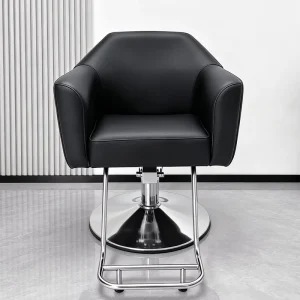 Influencer style High end Commercial Salon Barber Chair with Rotary Lifting Swivel PU Leather Seat for Hair Salons Barber Shops