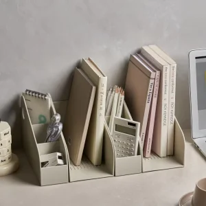 Injection Molded Stackable Office Desk File Organizer A4 Paper Holder Magazine Storage Plastic Vertical Multi use Holder