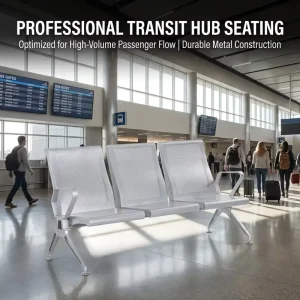 Integrated Terminal Seating System Customizable Modular Waiting Bench for Airport Healthcare and Public Infrastructure