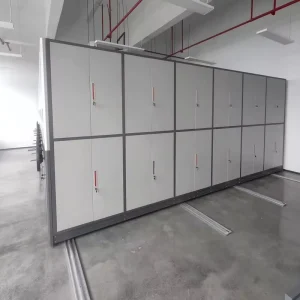 Intelligent Dense Rack File Room Hand cranked Mobile Metal Filing Cabinet Commercial Office Furniture with Lock for Workshop