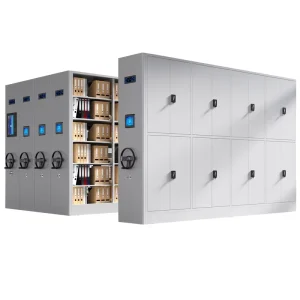 Intelligent Mobile Metal File Cabinet Compact Shelving and Archive Room Cabinet with Hand Cranked Voucher System