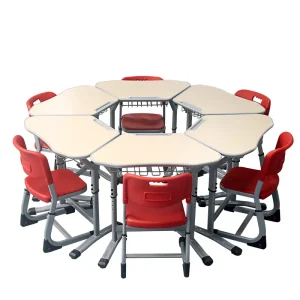 Interactive Student Collaboration Table for Classroom School Furniture Set for Group Activities Meeting & Coaching Training