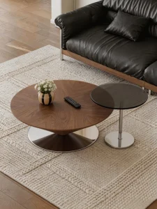 Internet Celebrity Marble Side Table Combination Modern Simple Suspension for Solid Wood Coffee Table Nordic Small Apartment