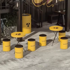 Internet Celebrity Outdoor Industrial Bar Furniture Set Creative Multi Functional Milk Tea Style Chair Table Combination Bar
