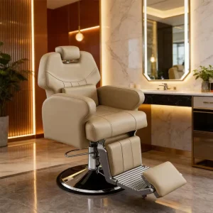 Internet celebrity high-end hair salon chair hair salon shaving barber chair genuine leather hair salon barber chair