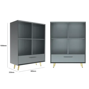 Interstellar Series Movable Wood Bookcase Bookshelf Modern Home Furniture Living Room Bedroom Home Office Apartment Bathroom