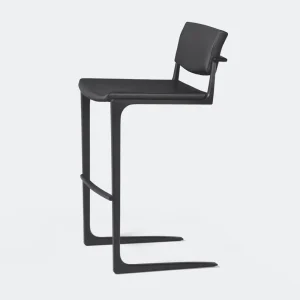 Iron Grey Leather Bar Stool for Indoor Hotel Banquet or Living Room for Dining Room Use