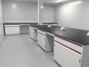 Iron H Frame Laboratory Workbenches Sinks Modern Epoxy Powder Coating Durable Pharmaceutical Biology Clean Room Use