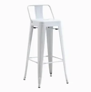 Iron Industrial Dining Bar Stools Metal Chair Durable Waterproof Stackable for Home Mall Restaurant Hotel