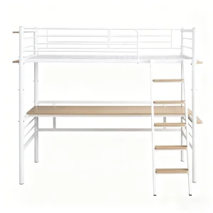 Iron Metal Bed Frame Portable Minimalist Modern Design for Dormitories Apartments Hotels Schools Warehouses Disassembly Feature