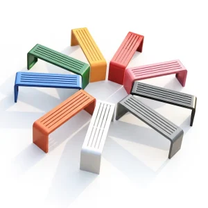 Iron Movable U shaped Bench Outdoor Park Courtyard Shopping Mall Square Leisure Rest Seat
