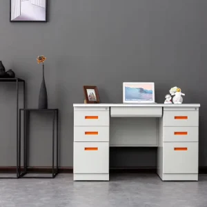 Iron Office Table Executive Desk with Drawers and Keypads Space