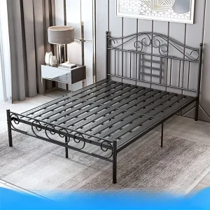 Iron Single Bed Frame Hotel Dormitory Bedroom Furniture Metal Iron Single Bed for Apartment Office Building