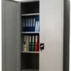 Iron Steel Fireproof Filing Cabinet with Glass Door and Minimalist Design Lock Five-Section Office Storage