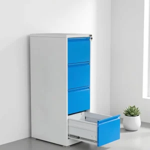 Iron Storage Cupboards File Cabinets School Home Office Metal Filling Cabinet Slim Vertical 4 Drawers Steel Cabinet