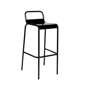 Iron Structure Modern Style Stackable Low Back Bar Stool for Bartable