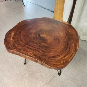 Iron & Wooden Wooden Top Coffee Table Vintage Antique Natural Reclaimed Solid Wood Slab Coffee Tables