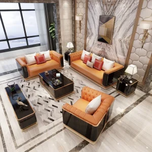 Italian Casa Design Contemporary Four Seat Reclining Convertible Genuine Leather Massage Sofa Hotel Quality