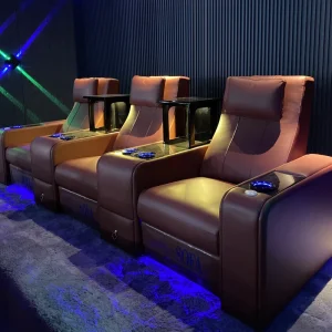 Italian Design Home Theater Furniture Villa Basement Media Room Reclining Sofa Set Cinema Chair Functional Recliner Sofas