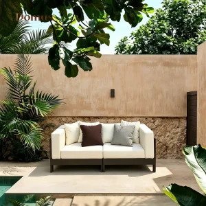 Italian High-End Modern Aluminum Adjustable Garden Sofa Set for Outdoor Residential Living Room Courtyard Hotel Use