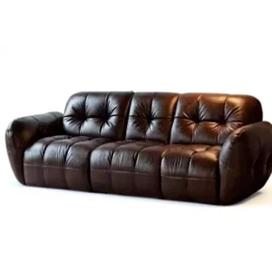 Italian Leather Sectional Sofa Set American Style for Living Room Villas Genuine Leather Sponge Filling Material