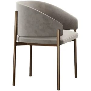 Italian Light Luxury Hotel Restaurant Cafe Furniture Stainless Steel Dining Chairs