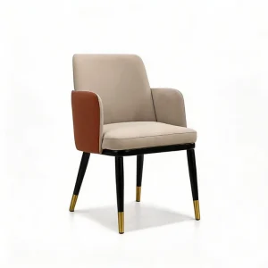 Italian Light Luxury Iron Backrest Office Negotiation Chair Leisure Reception Chair for Sales Showroom & Internet-famous Cafe
