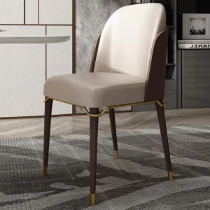Italian Light Luxury Iron Durable Modern Restaurant Furniture Dining Chair with High end Backrest for Hotel and Office Use