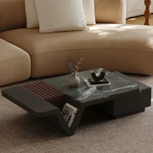 Italian Light Luxury Irregular Marble Coffee Table Artistic High-end Living Room Stone Table