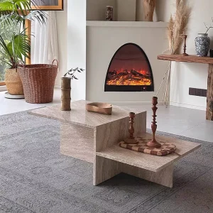 Italian Light Luxury Minimalist Irregular Plastic Eco Friendly Coffee Table Creative Modern Tea Table Small Apartment Living