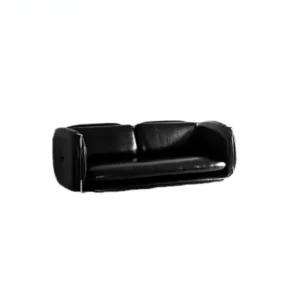 Italian Luxury Mid Black Stainless Steel Three Seat Sectional Sponge Sofa Minimalist Vintage Bauhaus Design Living Room