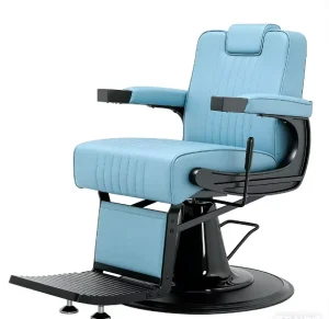 Italian Luxury Modern Barber Chair Iron Chrome Base 360 Degree Rotation Powerful Hydraulic Pump Stylist Chair Durable Hotel