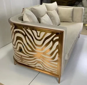 Italian Luxury Modern Color Hotel Lounge Sofa Furniture Living Room Comfort Sofas Fabric Comfy Two Seat Love Seat Sofa