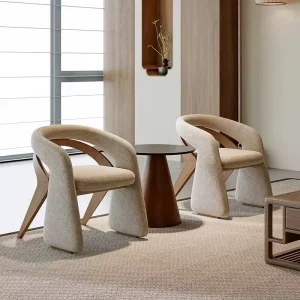 Italian Luxury Solid Wood Reception Chairs for Hotel Lobby Club Lounge Restaurant Home Use