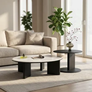 Italian Minimalist Ceramic Table Top Coffee Table Set Tea Table Living Rooms Small Homes Premium Apartment Hall Furniture