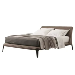 Italian Minimalist Design Villa Hotel Bedroom Furniture King Size Wall Wooden Double Beds