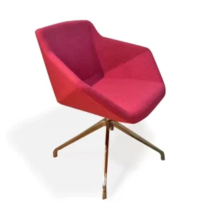 Italian Minimalist Fabric Negotiation Sofa Chair Reception Dining Seat for Hotel Club Sales Office Lobby