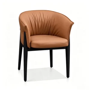 Italian Minimalist Fabric Solid Wood Office Negotiation Chair Nordic Designer Reception Chair for Home Hotel Sales Office Cafe