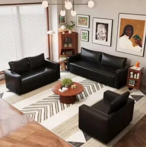Italian Minimalist Genuine Leather Tufted Reclining Three Seat Sectional Cube Sofa Custom made for Large Small Spaces